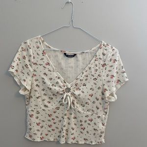 White floral shirt
